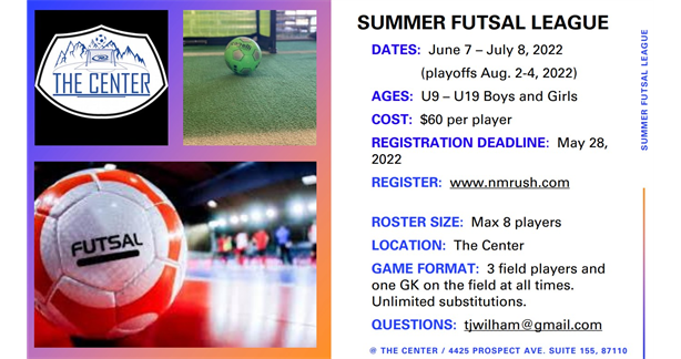 Summer Metro Futsal League coming to The Center starting June 7, 2022