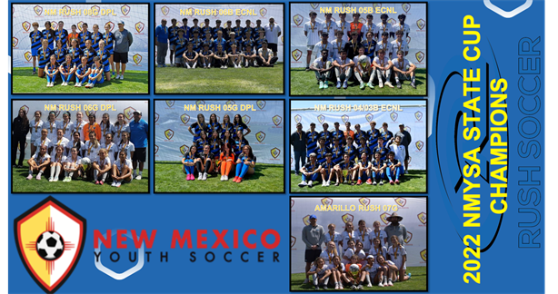 Rush Soccer captures 7 NMYSA State Cup Championships